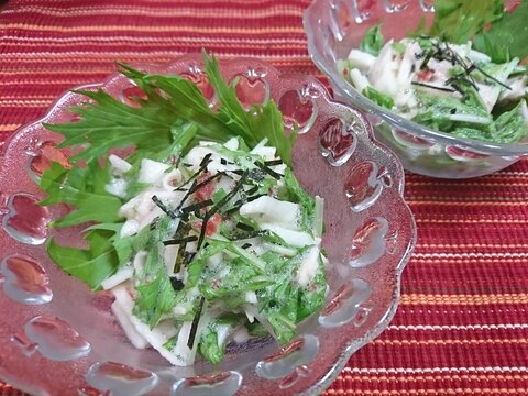 長芋と水菜のサラダ